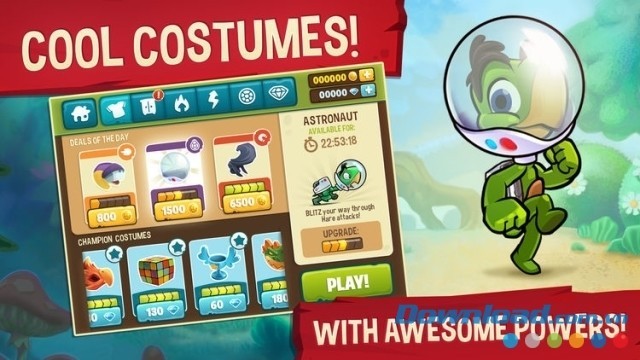 Nâng cấp Sheldon với vật phẩm và trang phục