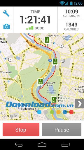 Sử dụng RunKeeper for Android