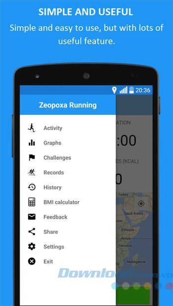 Giao diện ứng dụng Running & Jogging