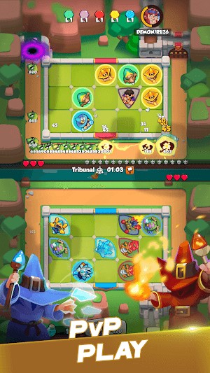 Sử dụng nhiều đơn vị và anh hùng với các khả năng khác nhau