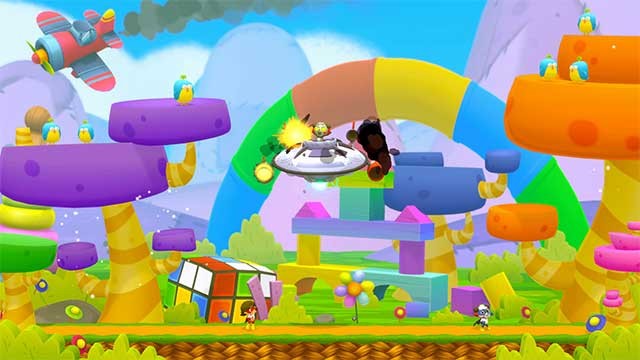 Các thế giới trong Ryan's Rescue Squad được thiết kế đầy màu sắc