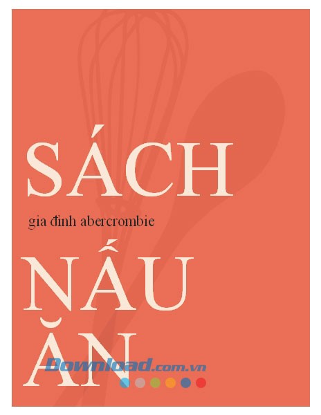 Sách nấu ăn với thiết kế màu đỏ