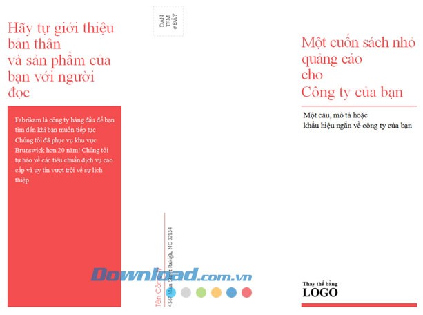 Sách nhỏ quảng cáo màu đỏ