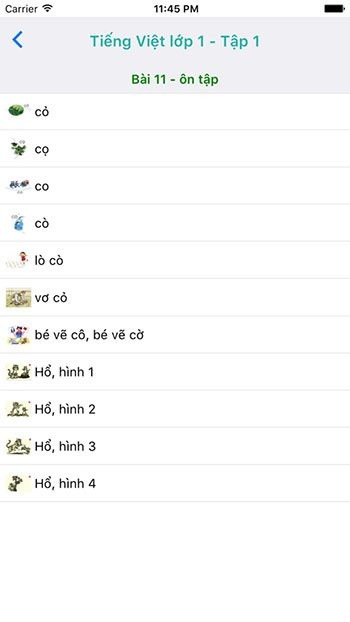 Ôn tập Tiếng Việt Lớp 1