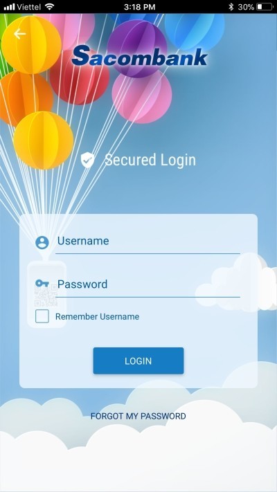 Sacombank mBanking cho iOS