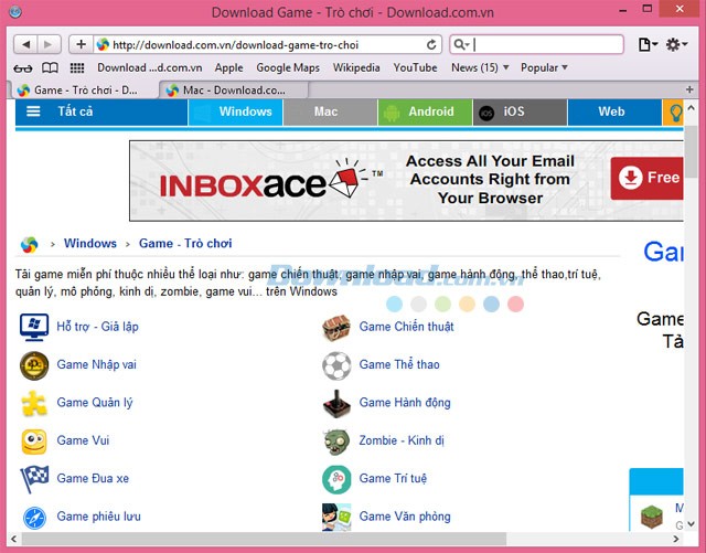 Giao diện của Safari trên Windows