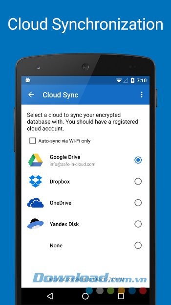 Đồng bộ dữ liệu dễ dàng với SafeInCloud