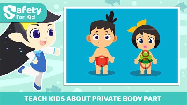 Safety for Kid - Child Abuse cho Android sẽ dạy bé về các vùng riêng tư trên cơ thể