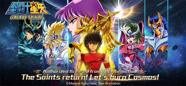 Game RPG Saint Seiya: Galaxy Spirits được phát triển dựa trên bộ truyện tranh Áo Giáp Vàng nổi tiếng