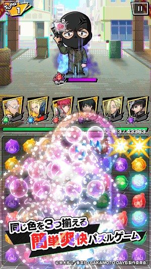 Chơi giải đố match-3 và chiến đấu với kẻ thù