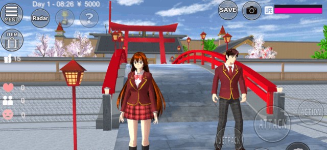 Bạn trở thành một học sinh trung học trong game sim SAKURA School Simulator