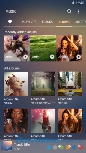 Samsung Music cho Android sắp xếp file nhạc theo danh mục