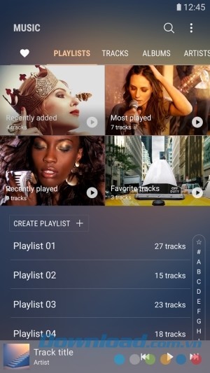 Samsung Music cho Android hỗ trợ tạo playlist