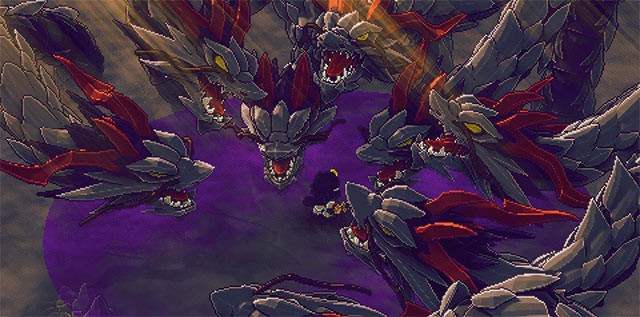 Mục tiêu cuối cùng là hạ gục rồng 8 đầu trong thần thoại Nhật Bản