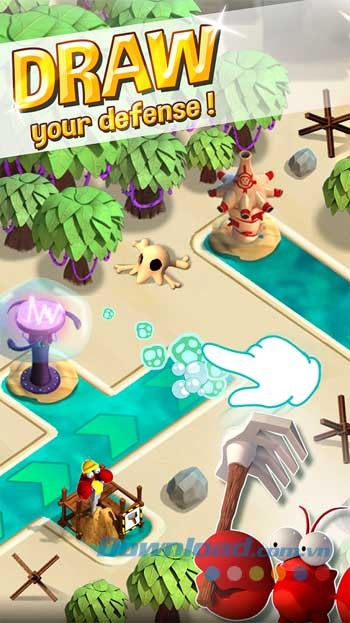 Vẽ hàng rào phòng thủ trong game