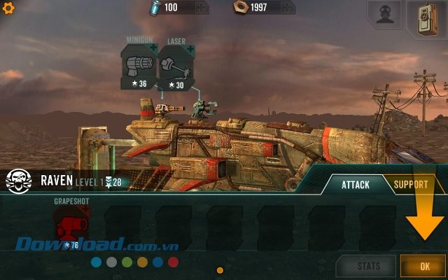 Hệ thống nâng cấp trong game Sandstorm: Pirate Wars