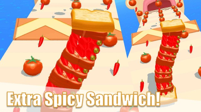 Đừng làm sandwich quá cay nhé!