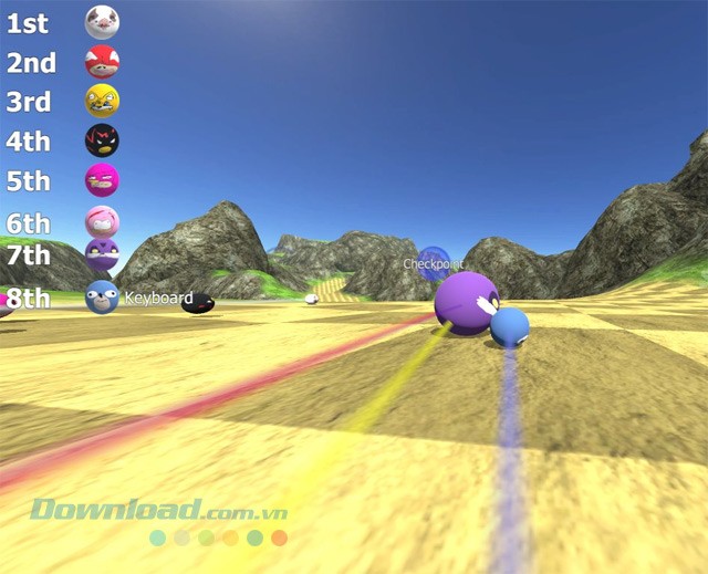 Đua xe giành thứ hạng cao trong game Sanicball hấp dẫn