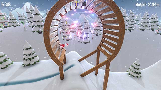 Santa's Slippery Slope là game mô phỏng trượt tuyết vui nhộn