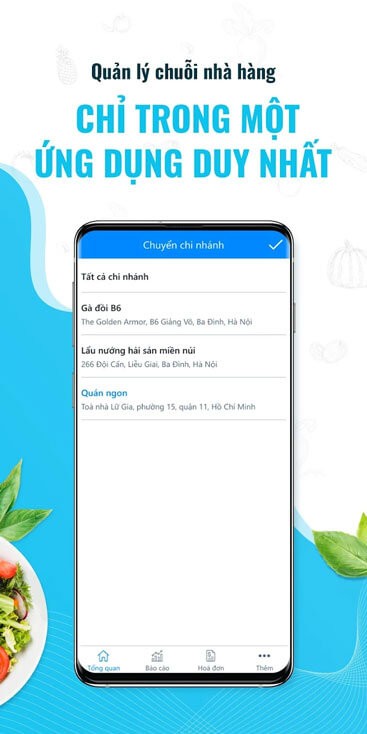 Dễ dàng quản lý nhà hàng trong 1 ứng dụng