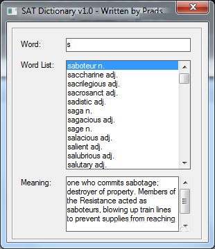 SAT Dictionary