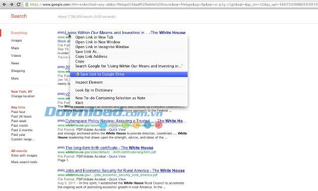 Lưu đường link URL với Save to Google Drive