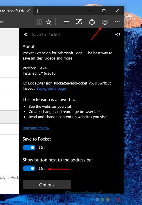 Đưa biểu tượng vào thanh địa chỉ