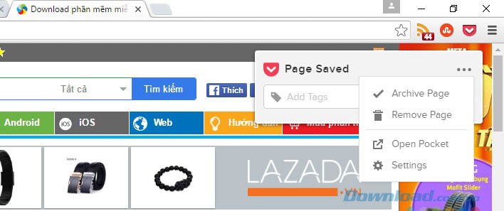 Các lựa chọn thao tác