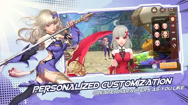 Tùy chỉnh khuôn mặt, trang phục, kiểu tóc, vũ khí cho nhân vật của bạn