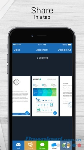 Chia sẻ ảnh scan 1 chạm