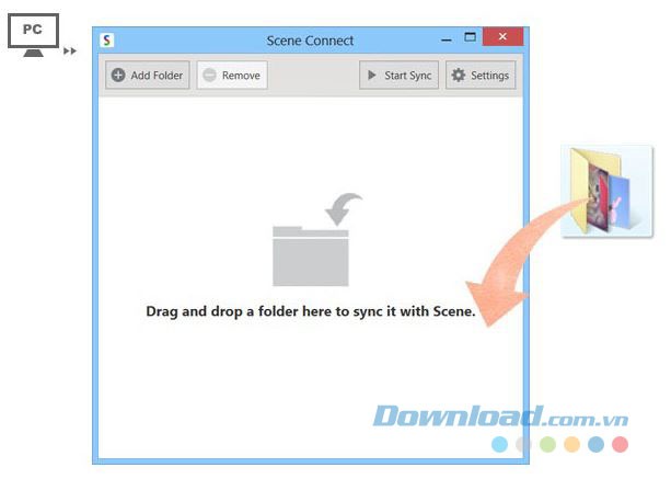 Chọn thư mục để đồng bộ