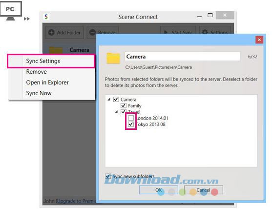 Lựa chọn với tiểu thư mục