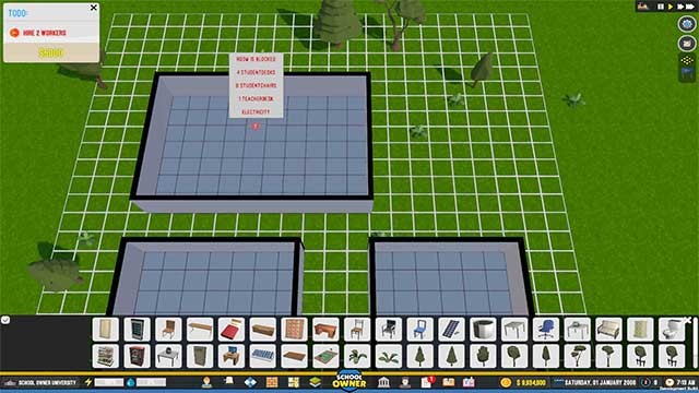 Xây dựng trường học liên cấp từ những viên gạch đầu tiên trong School Owner