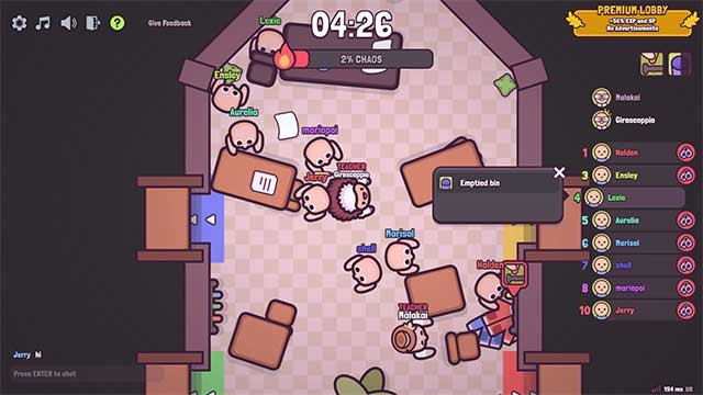 Mỗi vòng chơi trong schoolbreak io diễn ra khá nhanh và hài hước