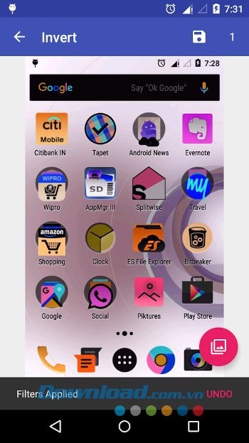 Screenshot Capture cung cấp nhiều bộ lọc khác nhau
