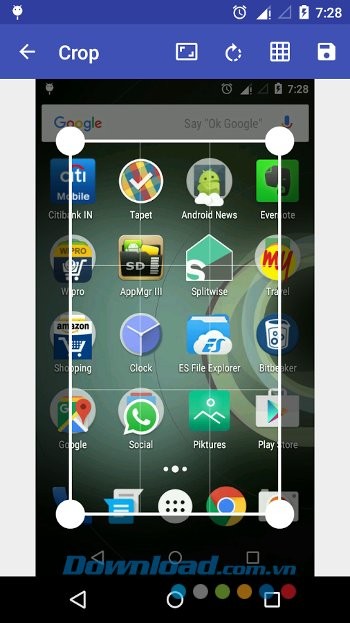 Tính năng Crop của Screenshot Capture