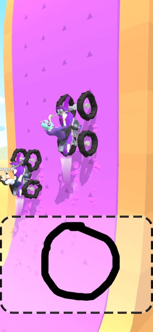 Xe băng qua bức tường dựng đứng