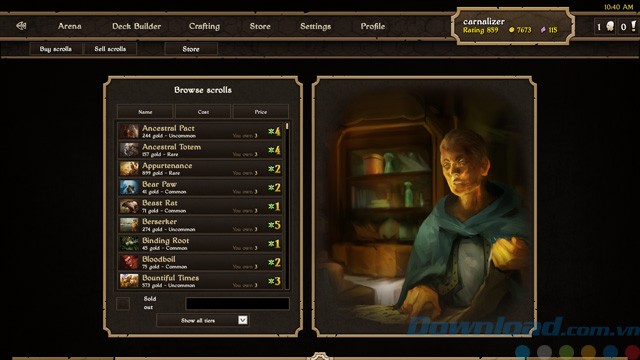 Một số cuộn phép trong Scrolls cho Mac