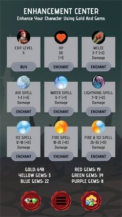 Nâng cấp vũ khí và phép thuật