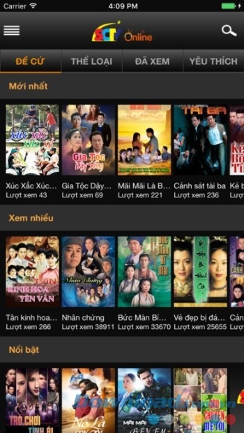 Ứng dụng chứa hàng nghìn phim lẻ, phim bộ hot