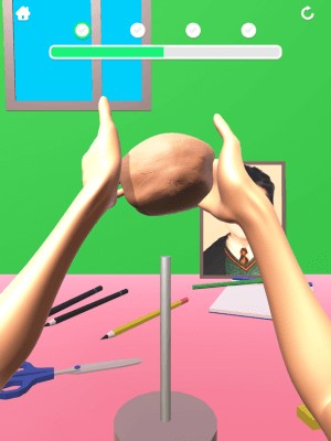 Vo viên đất sét để tạo hình đầu người