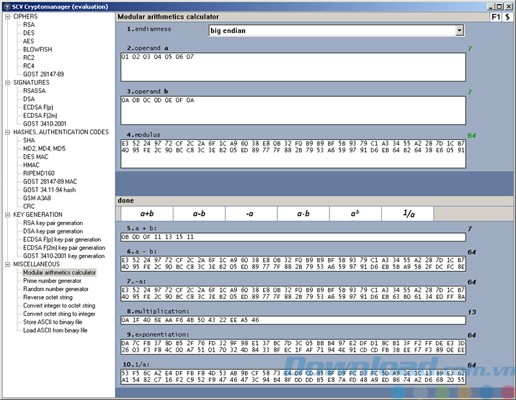 Giao diện của SCV Cryptomanager