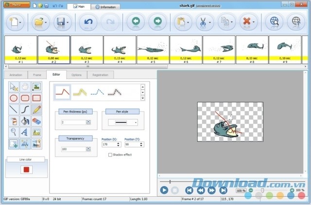 Giao diện làm việc của SD Easy GIF