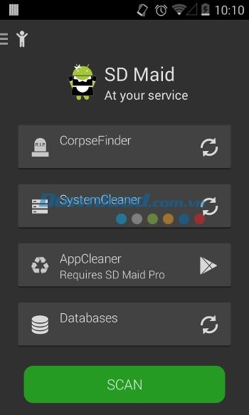 Giao diện ứng dụng SD Maid