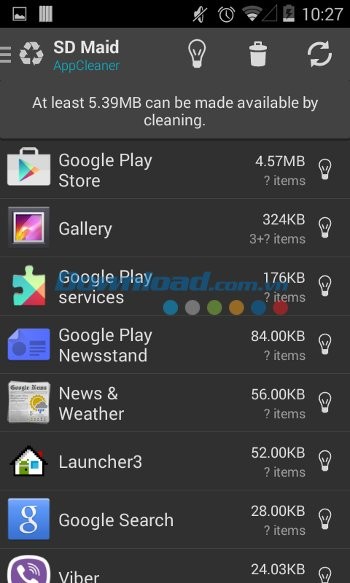Tính năng AppCleaner của SD Maid