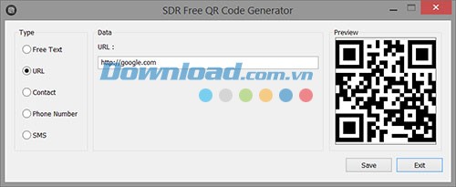 SDR Free QR Code Generator