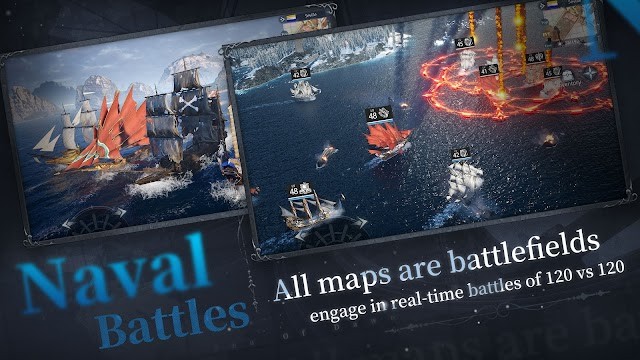 Sea of Dawn cho bạn tham gia trận hải chiến thời gian thực 120v120, nơi mọi nơi trên bản đồ đều là chiến trường