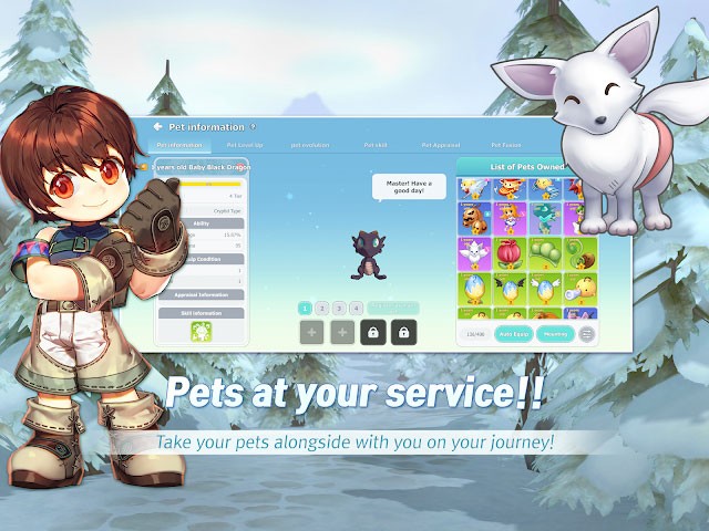 Chọn một con pet đồng hành cùng bạn suốt cuộc hành trình