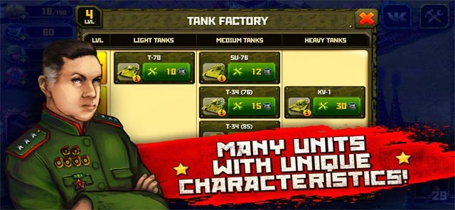 Second World War cung cấp nhiều đơn vị lính với các đặc điểm khác nhau