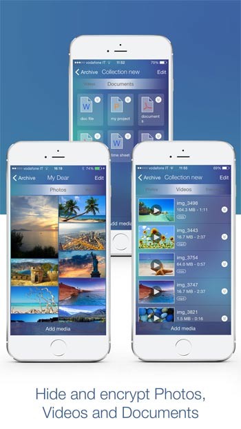 Ẩn, mã hóa video, ảnh và tài liệu